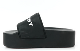 Givenchy Show Logo-Strap Leather Slide — Black 1