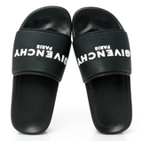 Givenchy Show Logo-Strap Leather Slide — Black 3