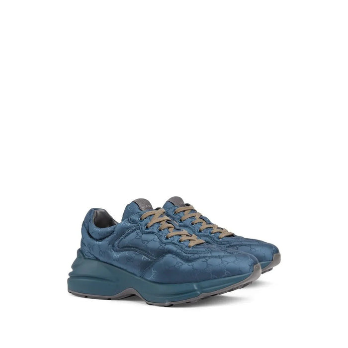 Gucci GG Supreme Monogram Rhyton Sneakers Blue