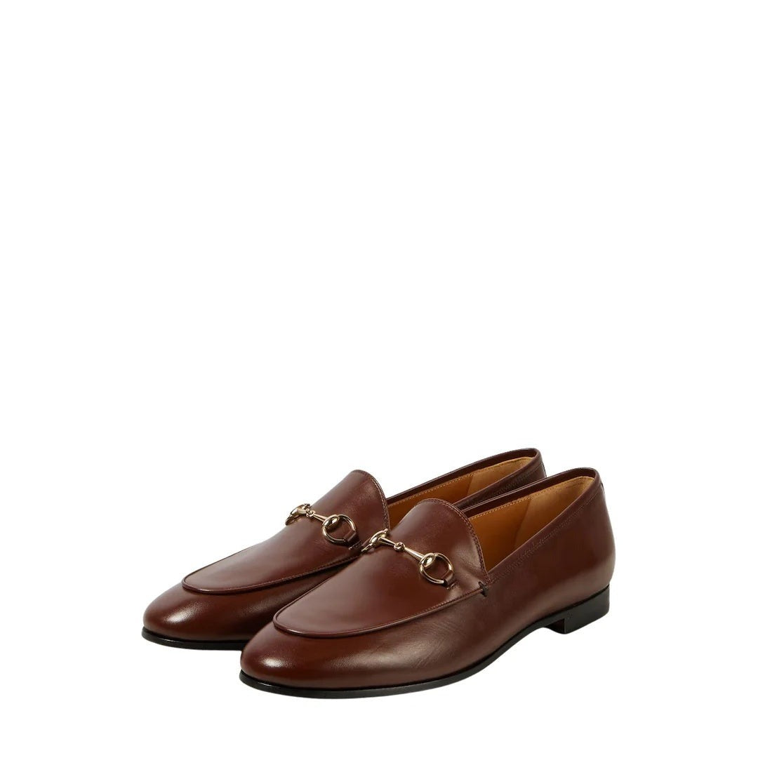 Gucci Jordaan Horsebit Loafers Cognac & Tan