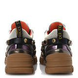 Gucci Flashtrek Mesh Calfskin Removable Crystals Sneakers White 6