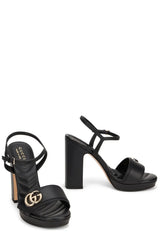 Gucci platform Sandal With Double G Black 3