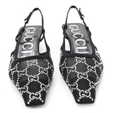 Gucci Crystal GG Monogram Slingback Pumps Black 7