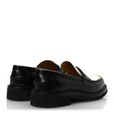 Christian Dior Brushed Calfskin Boy Loafer Black White 5