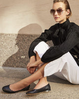 Chloé Lauren Scalloped Ballerina — Black 3