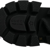 Gucci Sylvie Web Lace Up Combat Boots Black 7