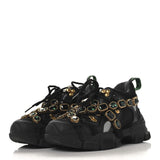 Gucci Flashtrek Mesh Calfskin Removable Crystals Sneakers Silver 4