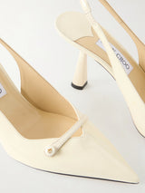 Jimmy Choo Amita 85 Embellished Patent-Leather Slingback Pumps 2