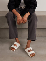 Birkenstock Arizona Suede Sandals White 3