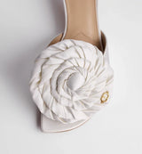 Dior Aurore Heeled Sandal White 3