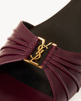 YSL Babylone Slides in Smooth Leather Vintage Bordeaux 1