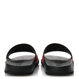 Gucci Rubber Web Interlocking G Slide Sandals Black Green White 6