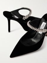 Jimmy Choo Bing 100 Crystal-Embellished Velvet Pumps 2