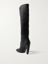 Bottega Veneta Intrecciato Leather Knee Boots 2