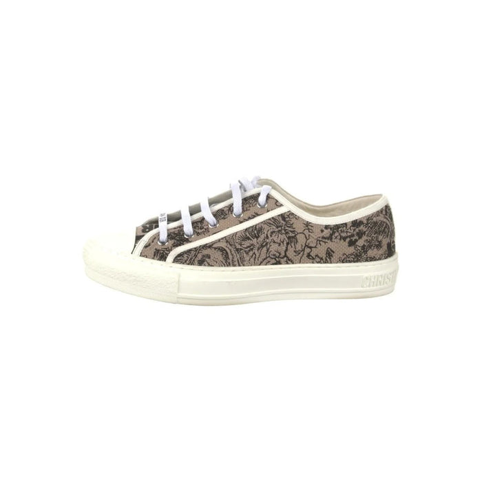 Christian Dior Walk'n'Dior Low Top Sneakers Black Canvas Brown