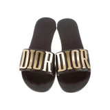 Christian Dior Evolution Slide Sandals Camouflage Deep Black & Gold 1