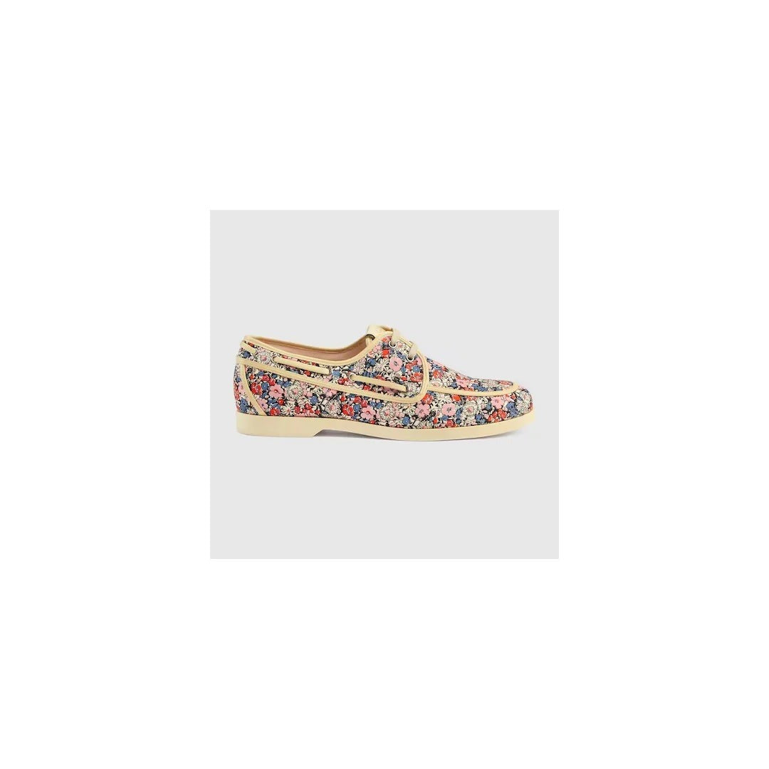 Gucci Boat Shoes Floral