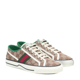 Gucci Canvas Web Tennis Sneakers Burro Mystic Beige & Brown GG 1