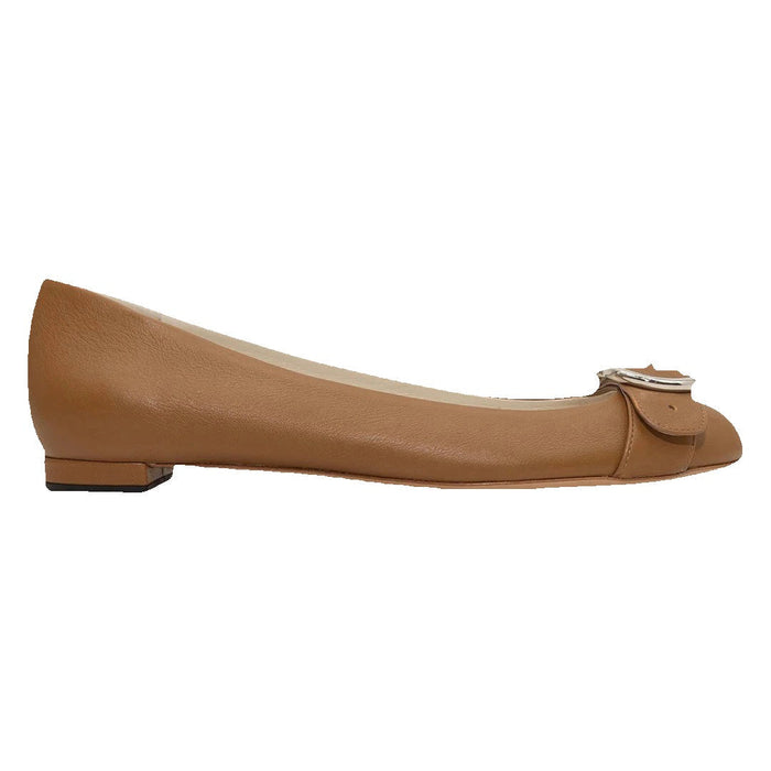 Gucci Flat Shoes Calf Leather/Leather Sole Tan