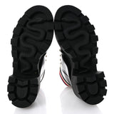 Gucci Sylvie Web Lace Up Combat Boots Black 6