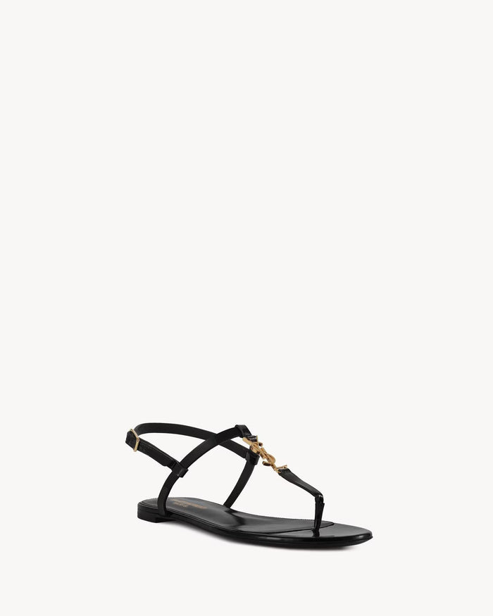 YSL Cassandra Sandals in Patent Leather
