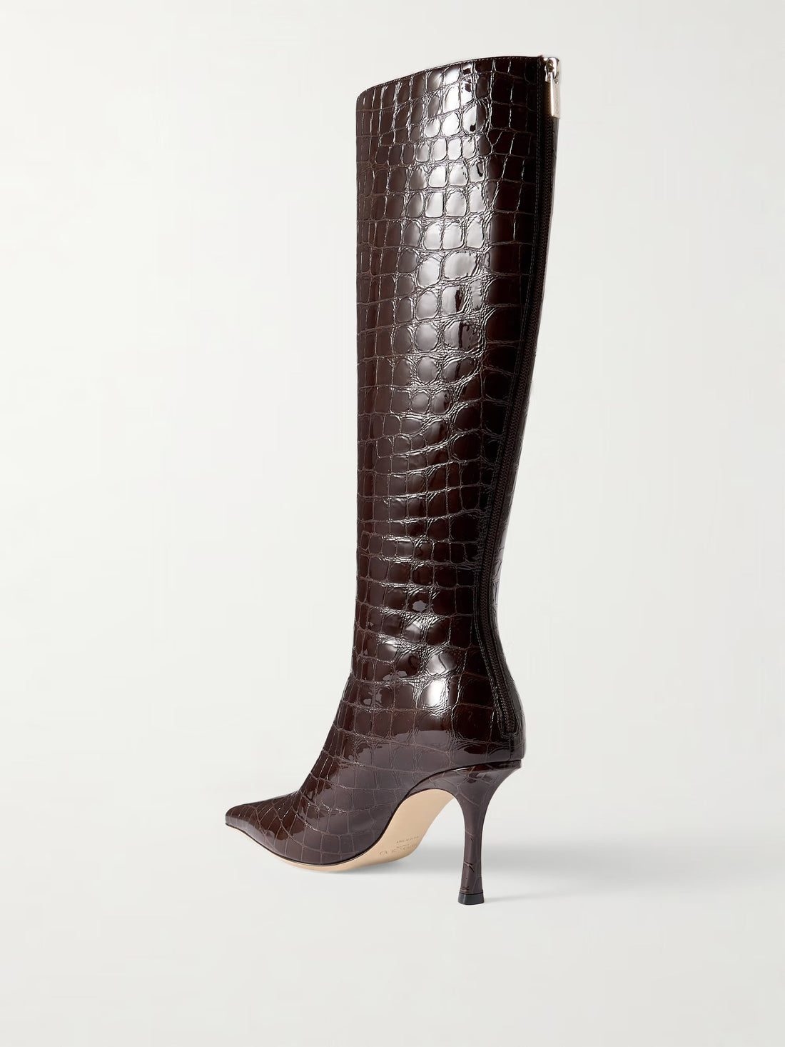 Jimmy Choo Agath Croc-Effect Leather Knee Boots