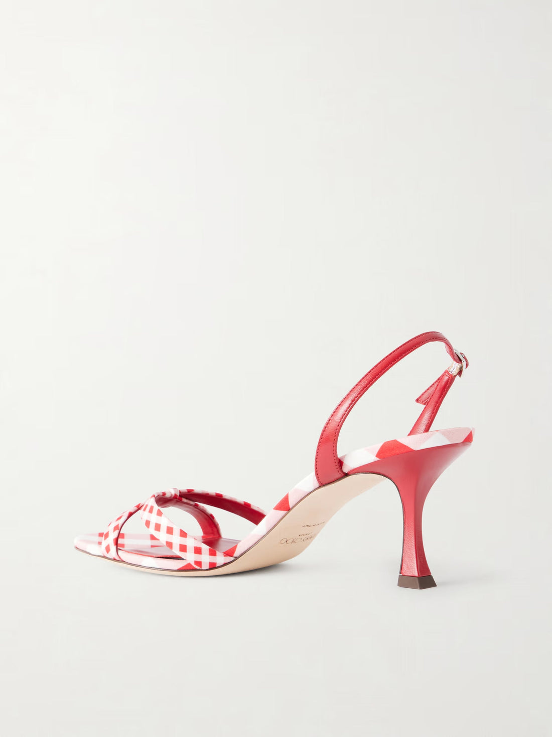 Jimmy Choo Elsy 70 Leather-Trimmed Twill Slingback Sandals
