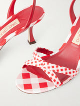 Jimmy Choo Elsy 70 Leather-Trimmed Twill Slingback Sandals 2
