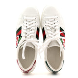 Gucci Calfskin Crocodile Web Ace Sneakers White Green 3