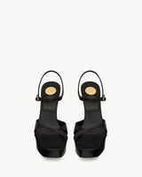 YSL Debbie Platform Sandals in Smooth Leather 1
