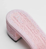 Dior Dentelle Heeled Slide Soupir Pink 2