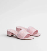 Dior Dentelle Heeled Slide Soupir Pink 3