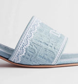 Dior Dentelle Heeled Slide Sky Blue 4