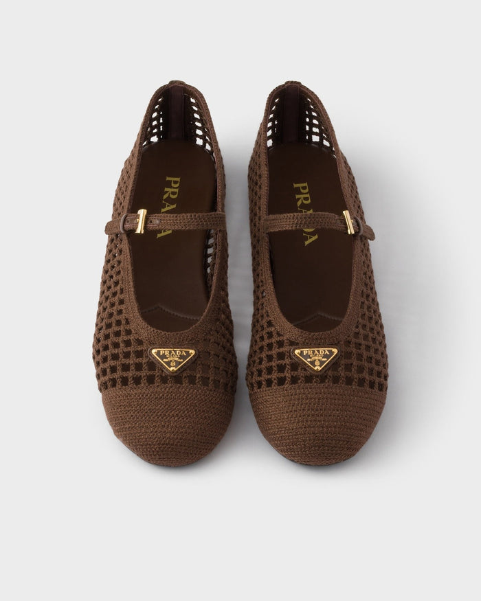 Prada Crochet Ballerinas