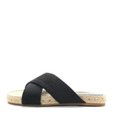 Christian Dior Canvas Embroidered DWay Mule Slide Sandal Black & Navy 2