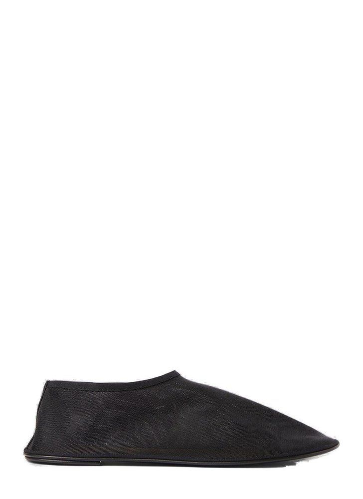 The Row Sock Knit Slip-On Flat — Black