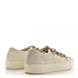 Christian Dior Walk'n'Dior Low Top Sneakers Black Canvas Floral & Beige 5