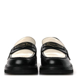 Christian Dior Brushed Calfskin Boy Loafer Black White 3