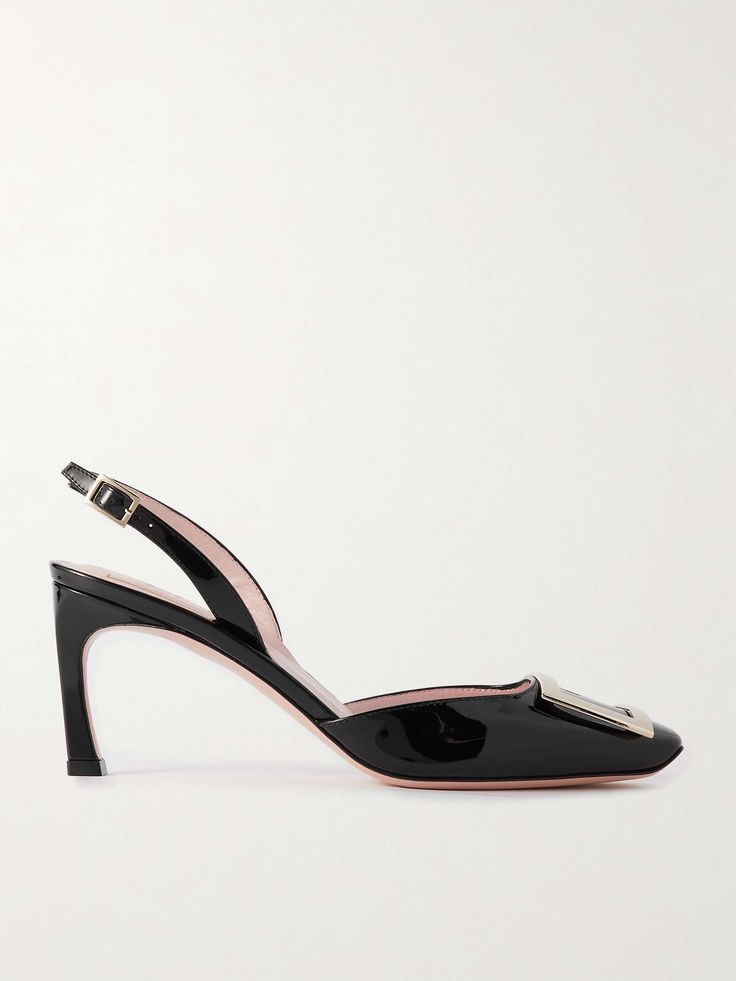 Roger Vivier Belle Vivier Patent Slingback — Black