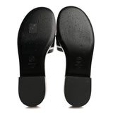 Chanel Lambskin Embroidered CC Mule Sandal 35 Black White 6