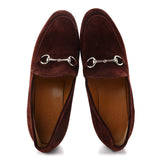 Gucci Velvet GG Monogram Horsebit Jordaan Loafers Blue Brown Suede 4