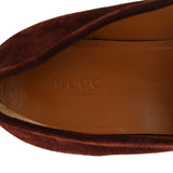 Gucci Velvet GG Monogram Horsebit Jordaan Loafers Blue Brown Suede 6