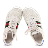 Gucci Calfskin Crocodile Web Ace Sneakers White Beige & GG Monogram 2