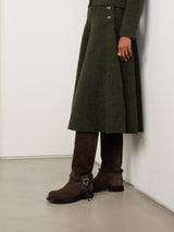 Bottega Veneta James Intrecciato Leather-Trimmed Suede Knee Boots 1
