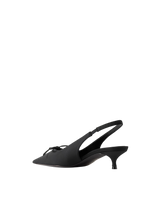 Balenciaga Knife Bow-Embellished Twill Slingback Pumps 3