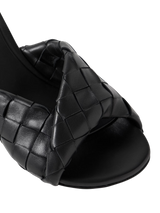 Bottega Veneta Blink Twisted Intrecciato Leather Mules Black 1