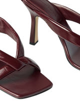 Bottega Veneta Riva Padded Glossed-leather Sandals Red 2