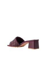 Bottega Veneta Riva Intrecciato Leather Mules Red 2