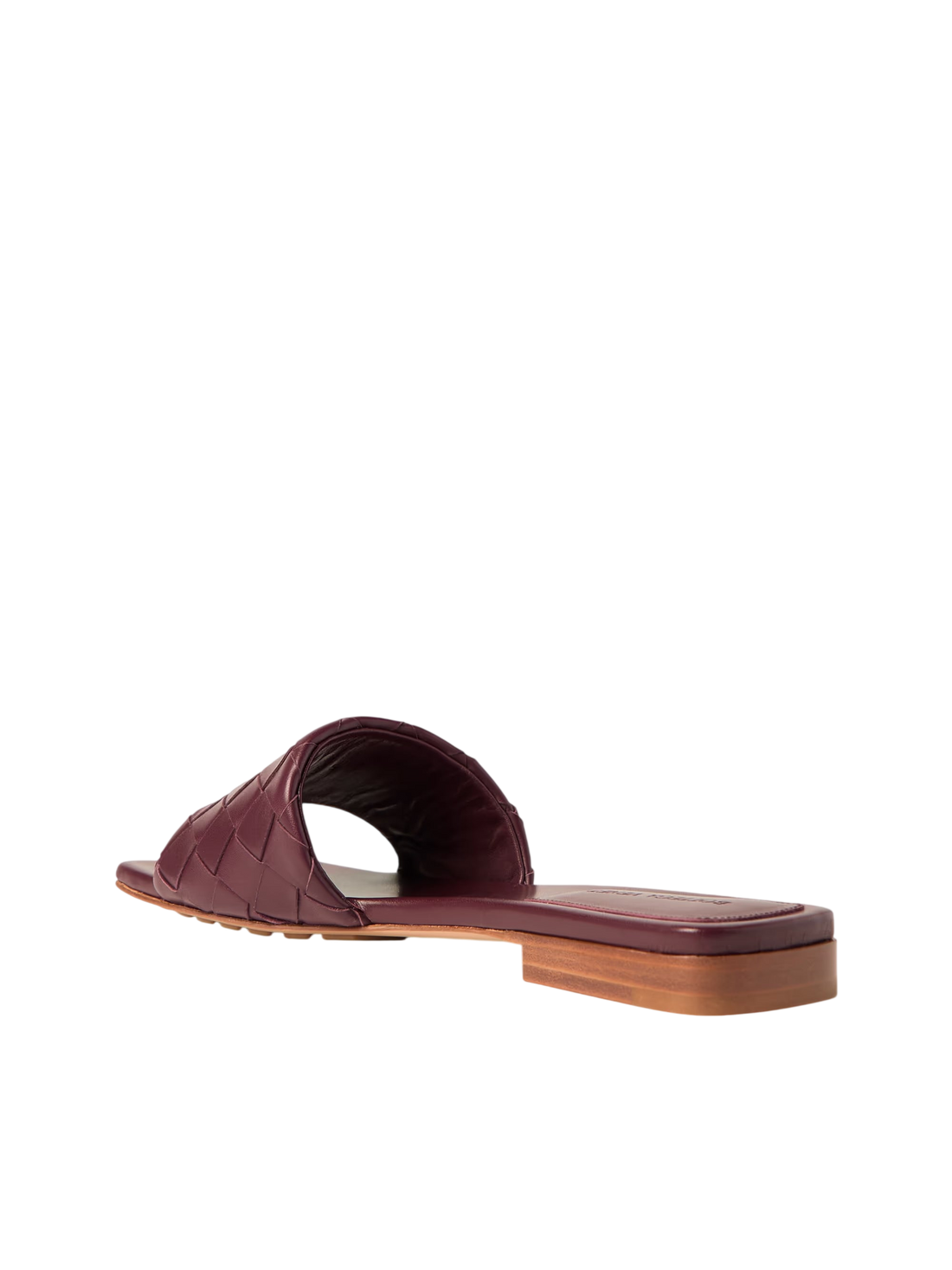Bottega Veneta Riva Intrecciato Leather Slides Red