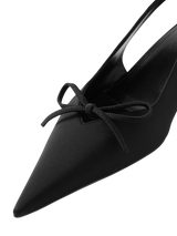 Balenciaga Knife Bow-Embellished Twill Slingback Pumps 2